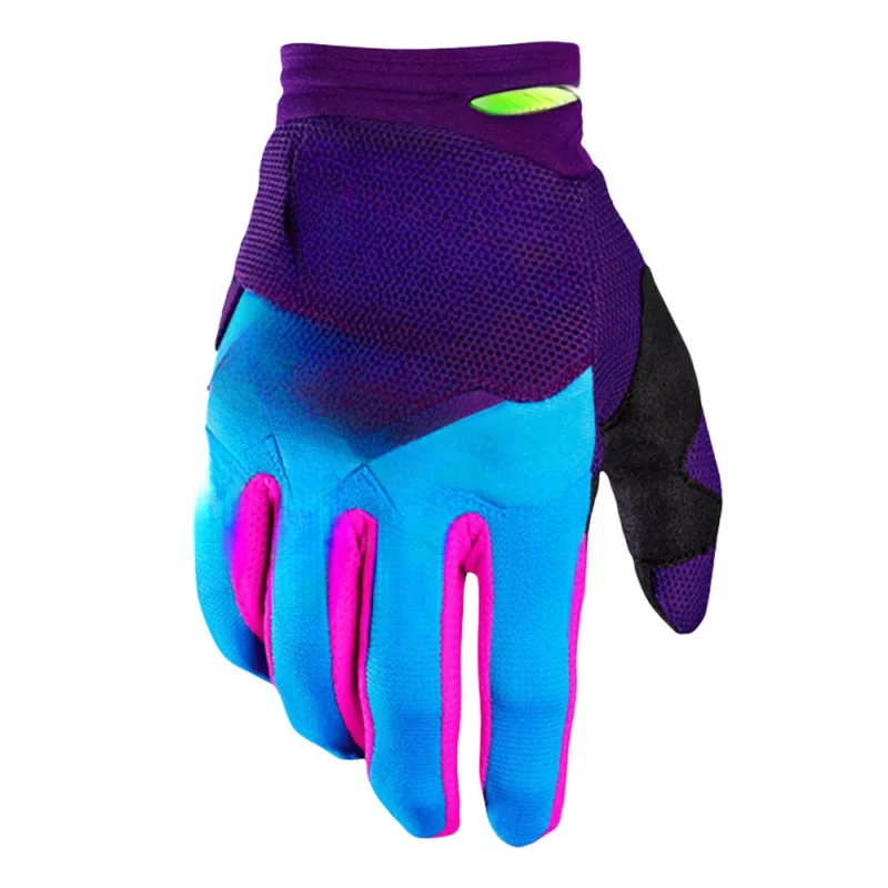 Unisex Full Finger Riding gloves Breathable creen Anti-slip Shock Absorbing MTB MX Motocross Offroad
