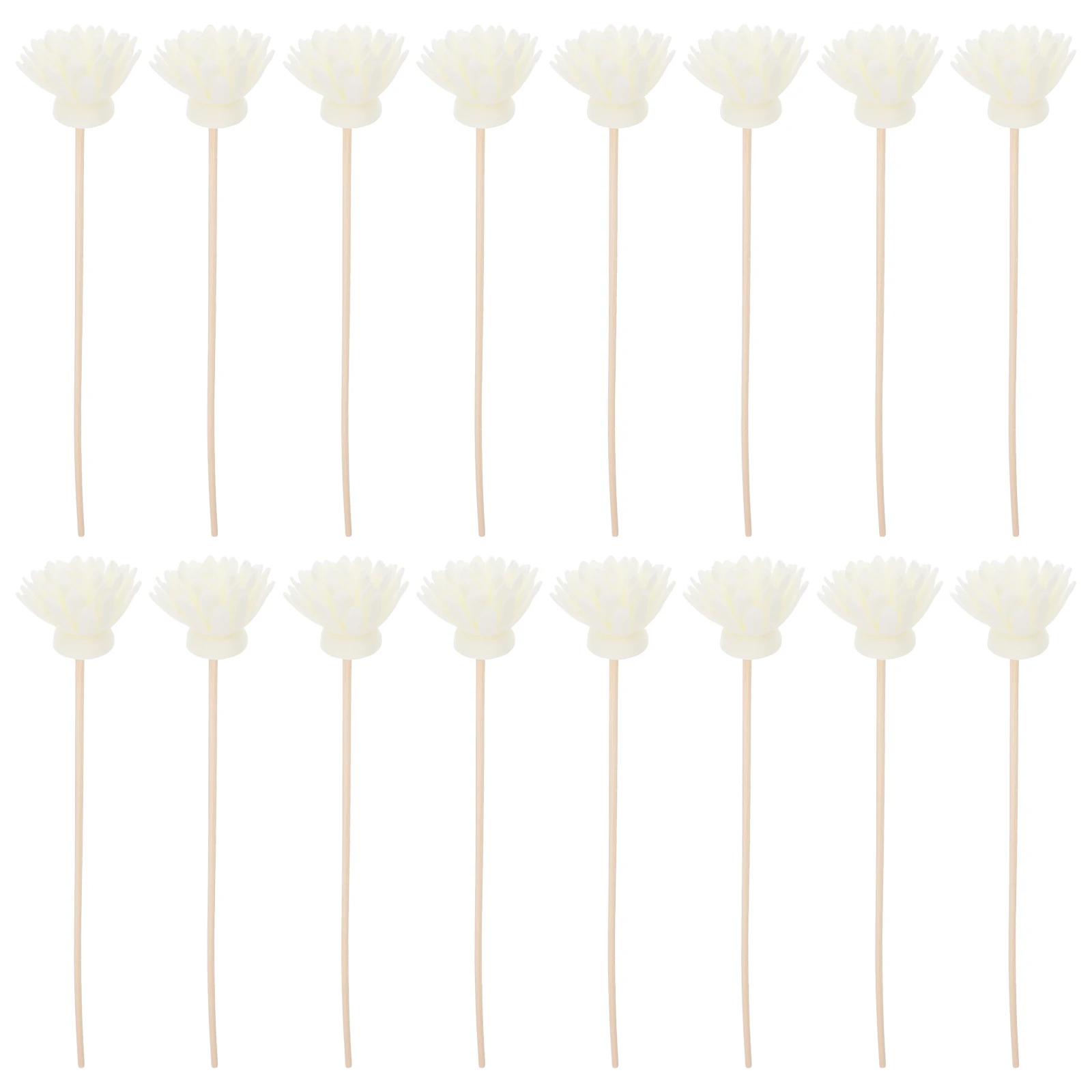

30Pcs Aroma Diffuser Flower Rattan Sticks White Artificial Large Water Storage Non-Soluble Home Table Decoration