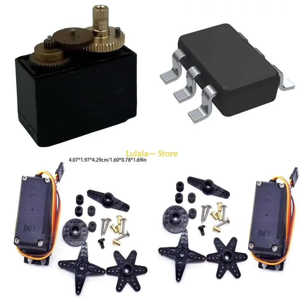 Y4QA Par MG946R Servo Motors Controle 180 graus para caminhões controle remoto e projetos robóticos