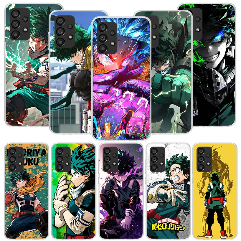 Midoriya Izuku Deku MHA My Hero Phone Case For Samsung Galaxy A16 A14 A15 A13 A12 A54 A55 A53 A52 A24 A25 A23 A22 A34 A35 A33 A3