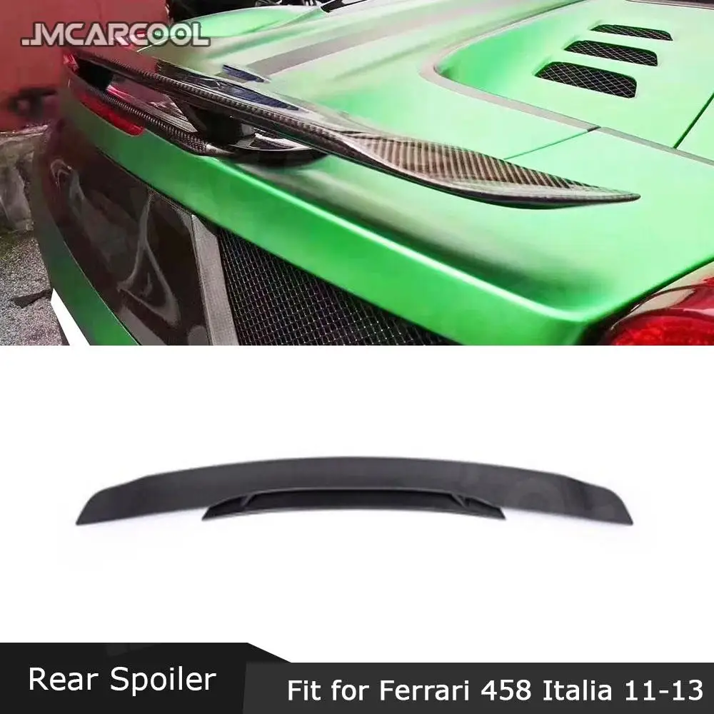 

Carbon Fiber Rear Trunk Lip Spoiler For Ferrari 458 Italia Spider Base Coupe Convertible N Style 2011-2013 Auto Car Decoration