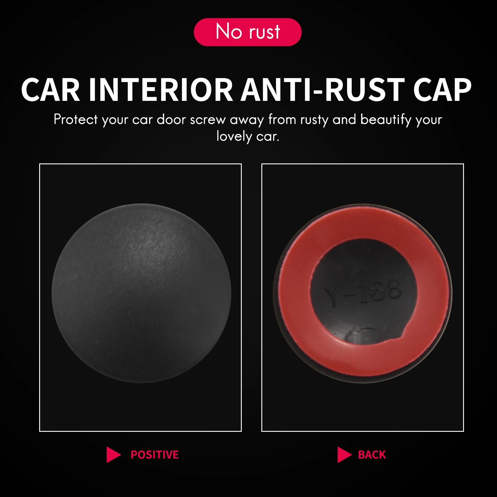 Leading-12Pcs New Trim Stickers Practical Cover Car Interior Anti-Rust Cap Door Lock Screw Protector