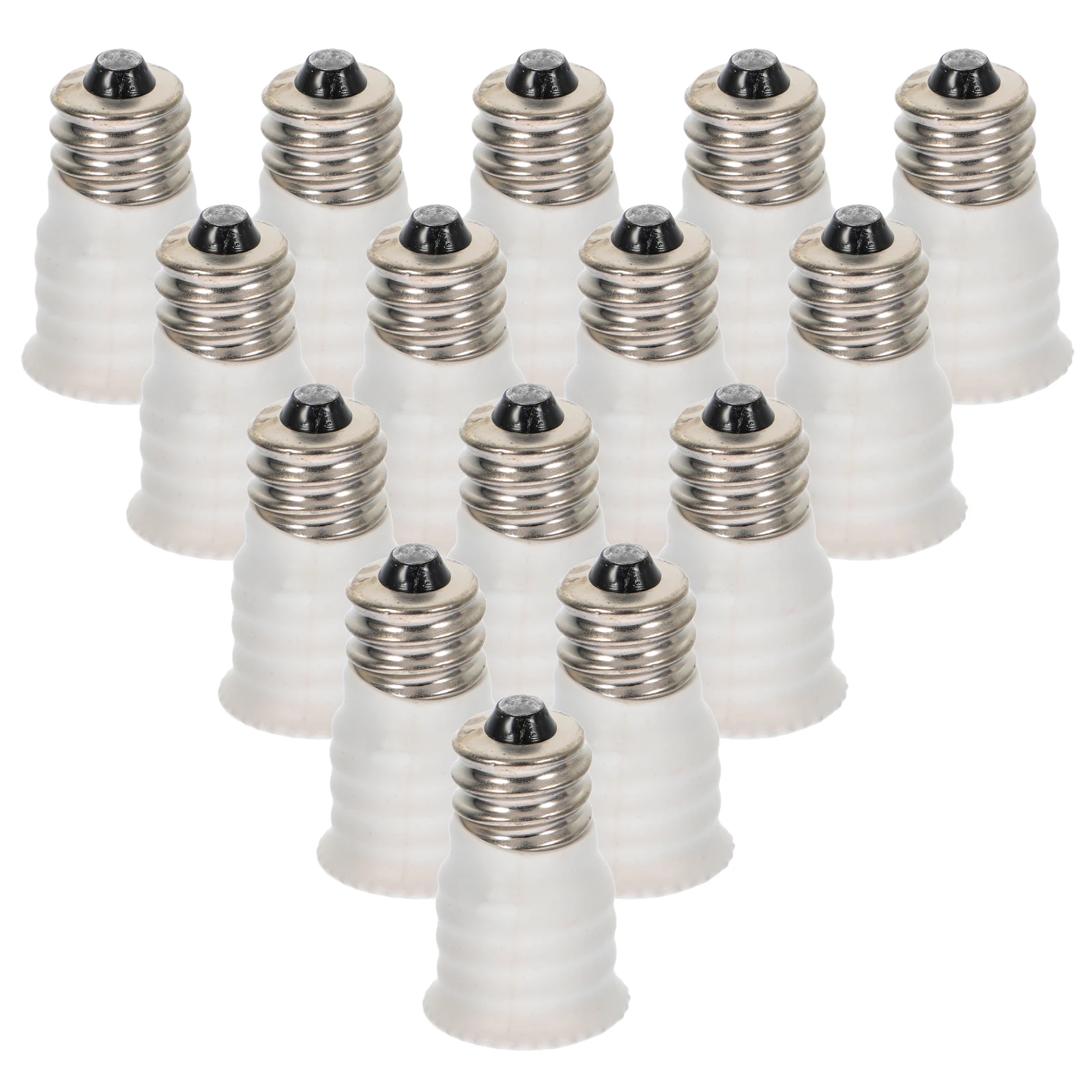 

15pcs E12 to E14 Adapter Safe Durable Light Bulb Socket Converter for Garages Workshops White Color Lamp Adapter