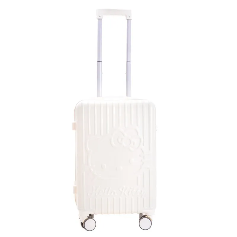 جديد 20 بوصة للأطفال الأمتعة Kawaii الكرتون Kuromi حقيبة تروللي بعجلات حقيبة الطالب عجلة عالمية حمل على حقيبة