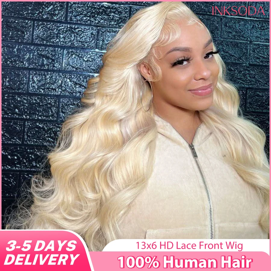

613 HD Lace Frontal Wig 13x4 Body Wave Honey Blonde Human Hair Wigs 30Inch 13x6 Lace Front Transparent Wig 220 Density For Women