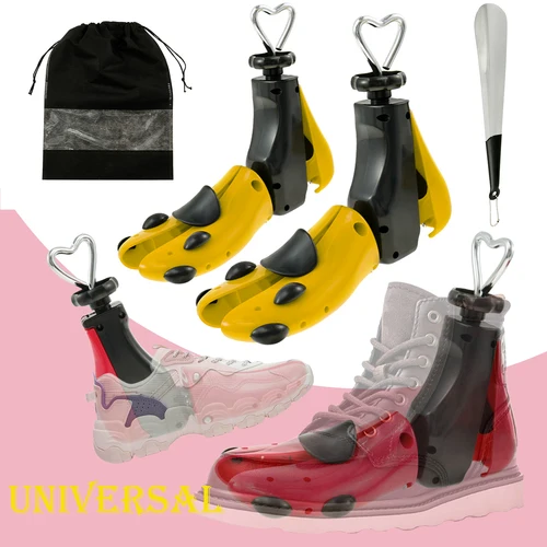 Ensanchador de zapatos Universal, ensanchador de botas ajustable, alargador de zapatos para zapatillas de PC con eje de acero para hombres y mujeres, 1/2 Uds.