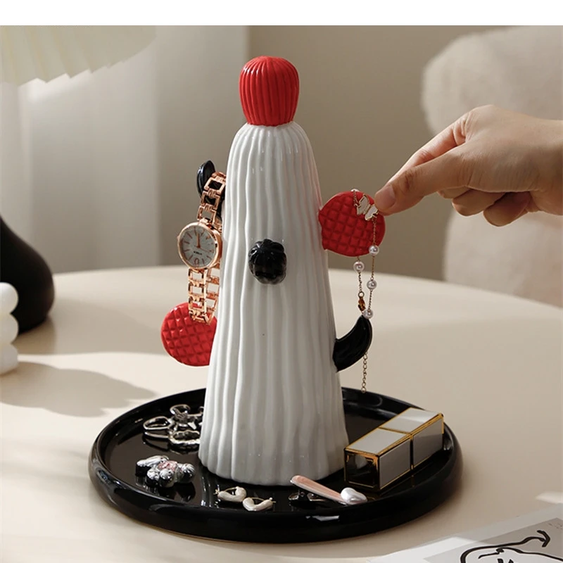 

Cactus Shaped Storage Tray Living Room Tabletop Decoration Ceramic Jewelry Ornaments Home Tools