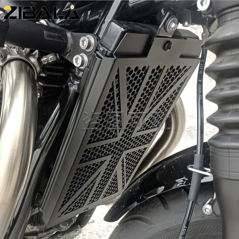 Osłona chłodnicy do Bonneville T100 T120 Bobber 2025/Speedmaster Thruxton 1200 R/RS/TFC 2017-2026, kratka ochronna chłodnicy