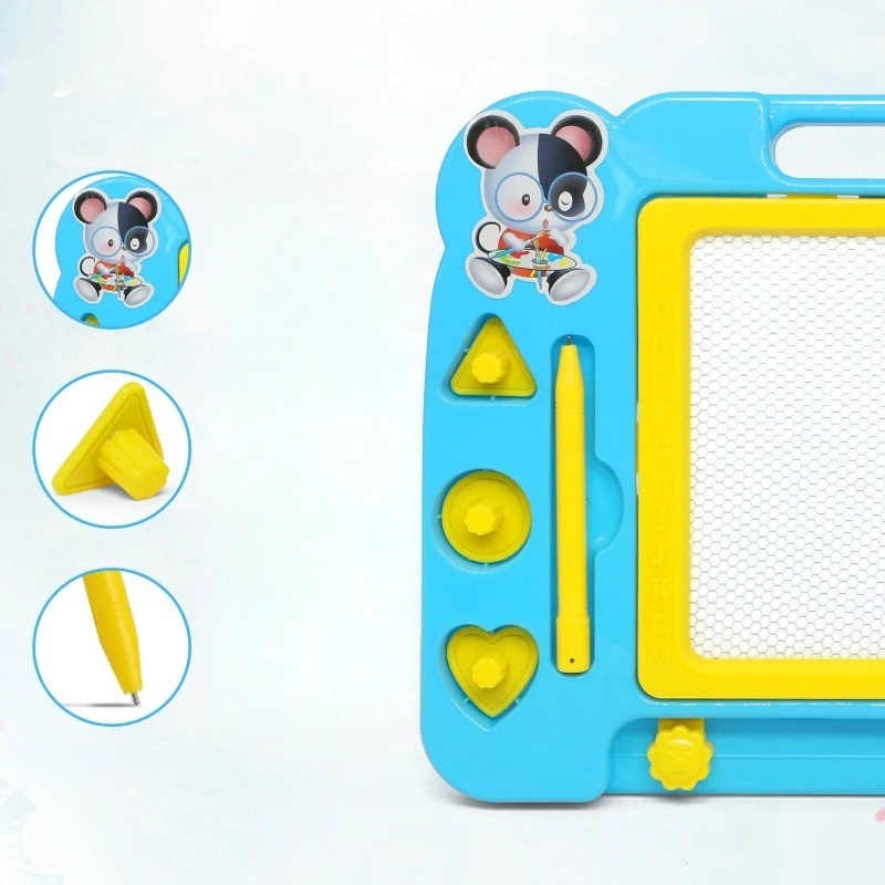 لعبة رسم مغناطيسية للأطفال، لوحة رسم قابلة لإعادة الاستخدام، لعبة جرافيتي ملونة، لعبة إبداع تعليمية للأطفال #5