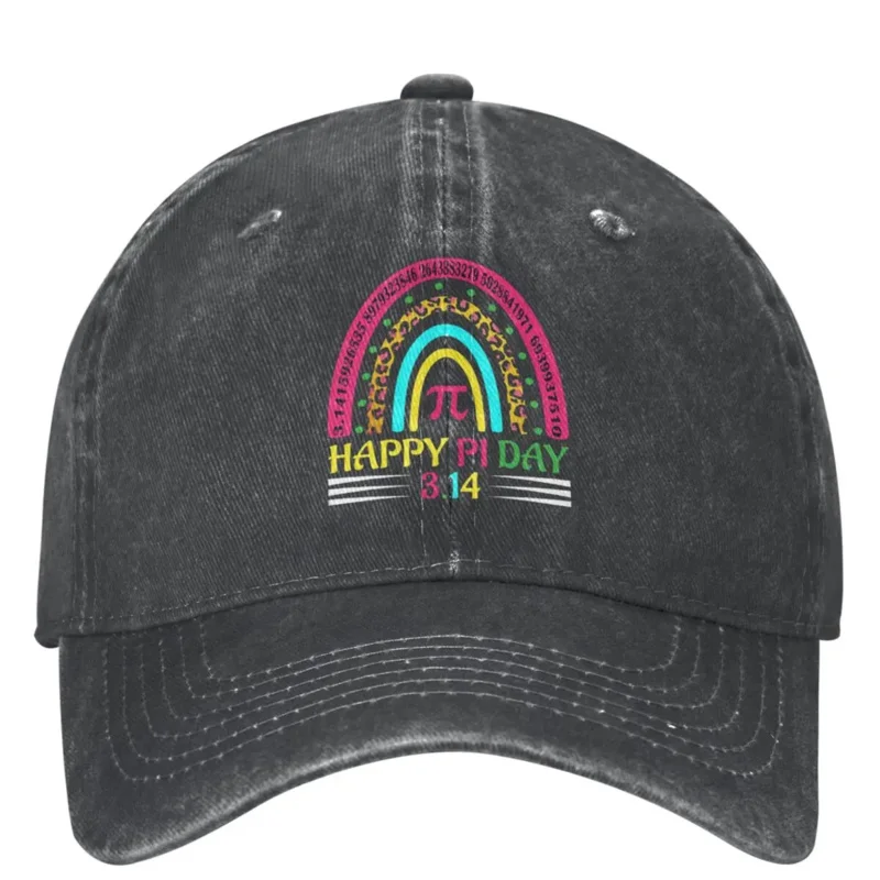 

Happy Pi Day 3.14 Casual Baseball Cap Summer Rainbow Mathematic Trucker Hat Running Hip Hop Hats Men Women Funny Baseball Caps