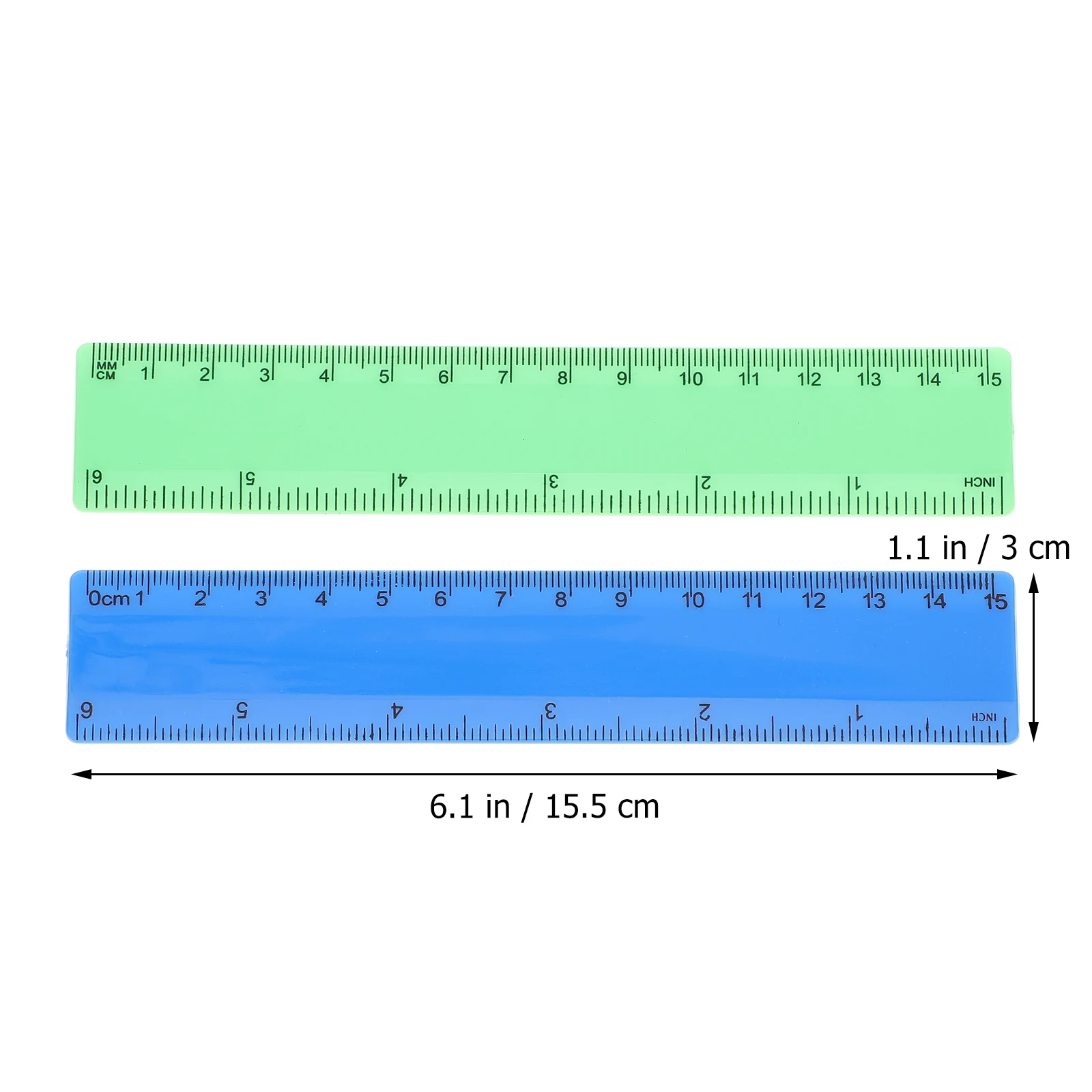 20pcs Student Ruler School Small Measuring Stationery Rulers for Drawing Straight Plastic Clear Numbers Long Lasting