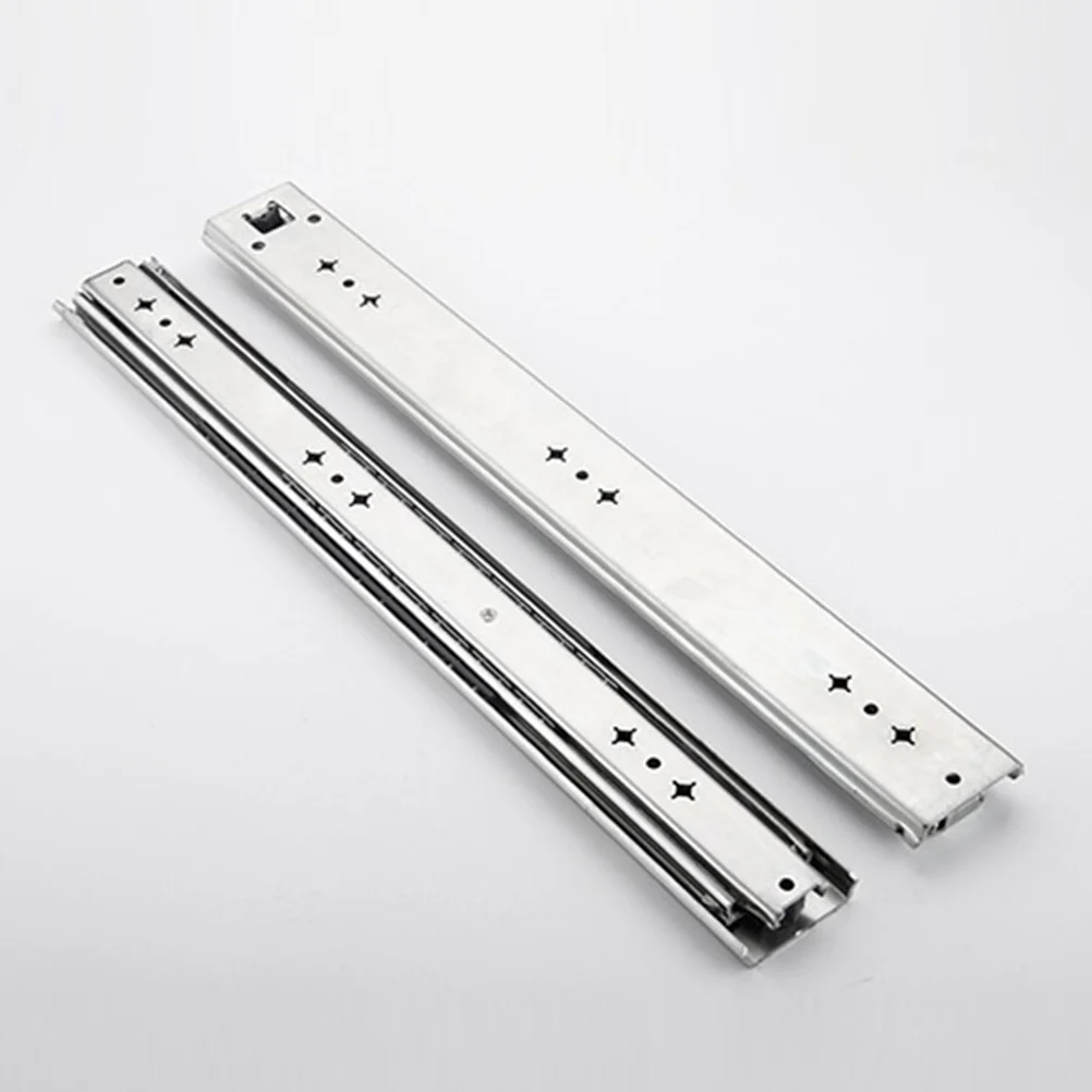 

2pcs Self-Locking Drawer Slides Full Extension Heavy Duty Steel Abs Rails For Furniture Cabinets Dressers Wardrobes Smooth Quiet