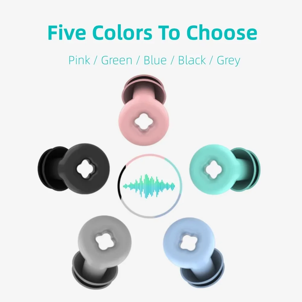 سدادات أذن من السيليكون للنوم، قابلة لإعادة الاستخدام، ناعمة مقاومة للماء، عازلة للصوت، سدادات أذن للنوم مضادة للضوضاء