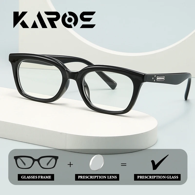 

KAROS Unique Large Square Frame Prescription Glasses Progressive Multifocal Lenses Photochromic Anti-Blue Light Reading
