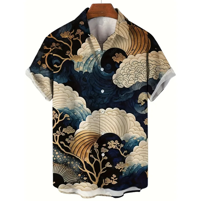 

Hawaiian Print Shirt Short Sleeve Women's Fashion Casual Cotton Blend Top Summer 2026 Collection Easy Care Fabric Design