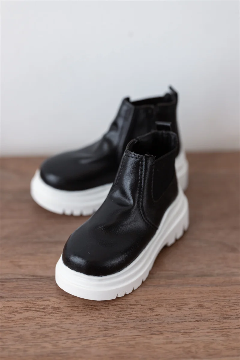 MSD 1/4 68cm Round Toe Thick Soft-soled Leather Ankle Boots Spot Inventory Black Unisex Toys Gift BJD Shoes BJD Doll Accessories