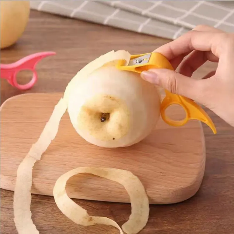 

Fruit Apple Peeler Vegetable Peeler Stainless Steel Peeler Ring Portable Manual Peeling Orange Potatoes Peeler Kitchen Tools