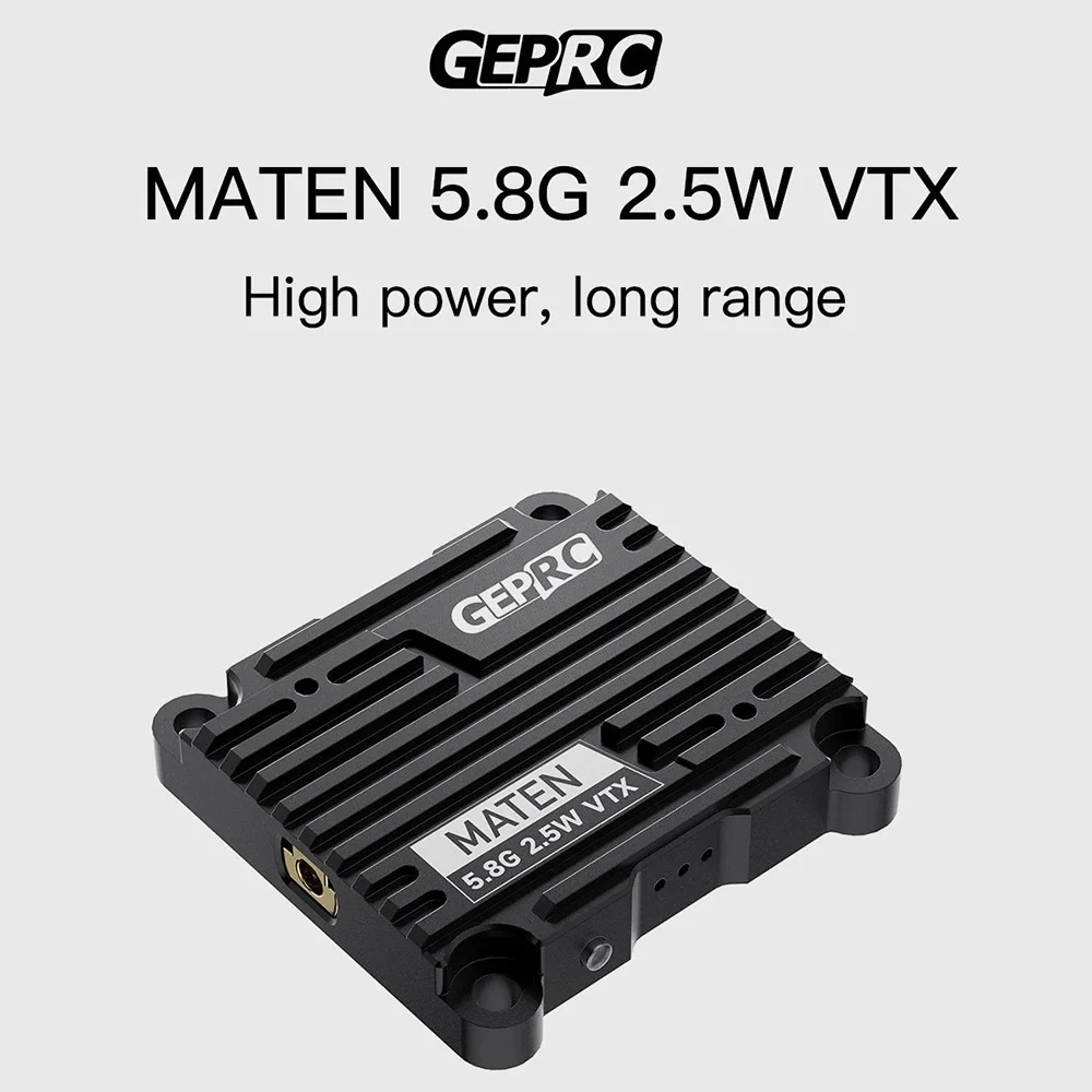 VoltSGEPRC MATEN 5.8G 2.5W 1.6W VTX 72CH 1600mW~2500mW IRC Tramp CNC Aluminum Case 7-36V Long Range FPV Drone Video Transmitter