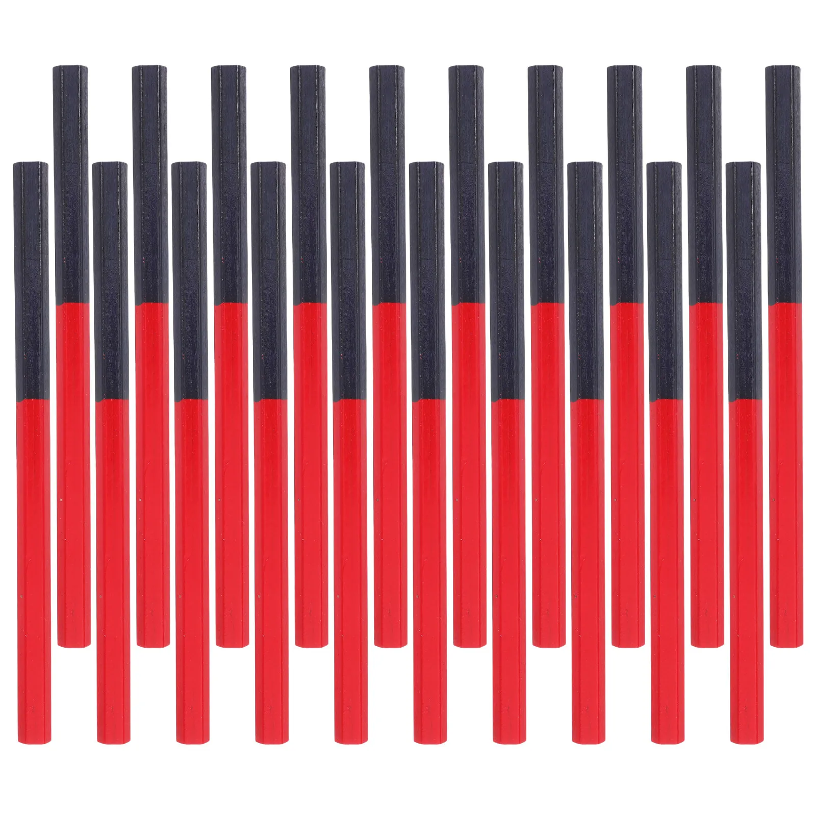 20Pcs Red and Blue Dual Head Wooden Pencil Hexagonal Grip for Artists Carpenters Drafting Marking Measuring Sketching Writing
