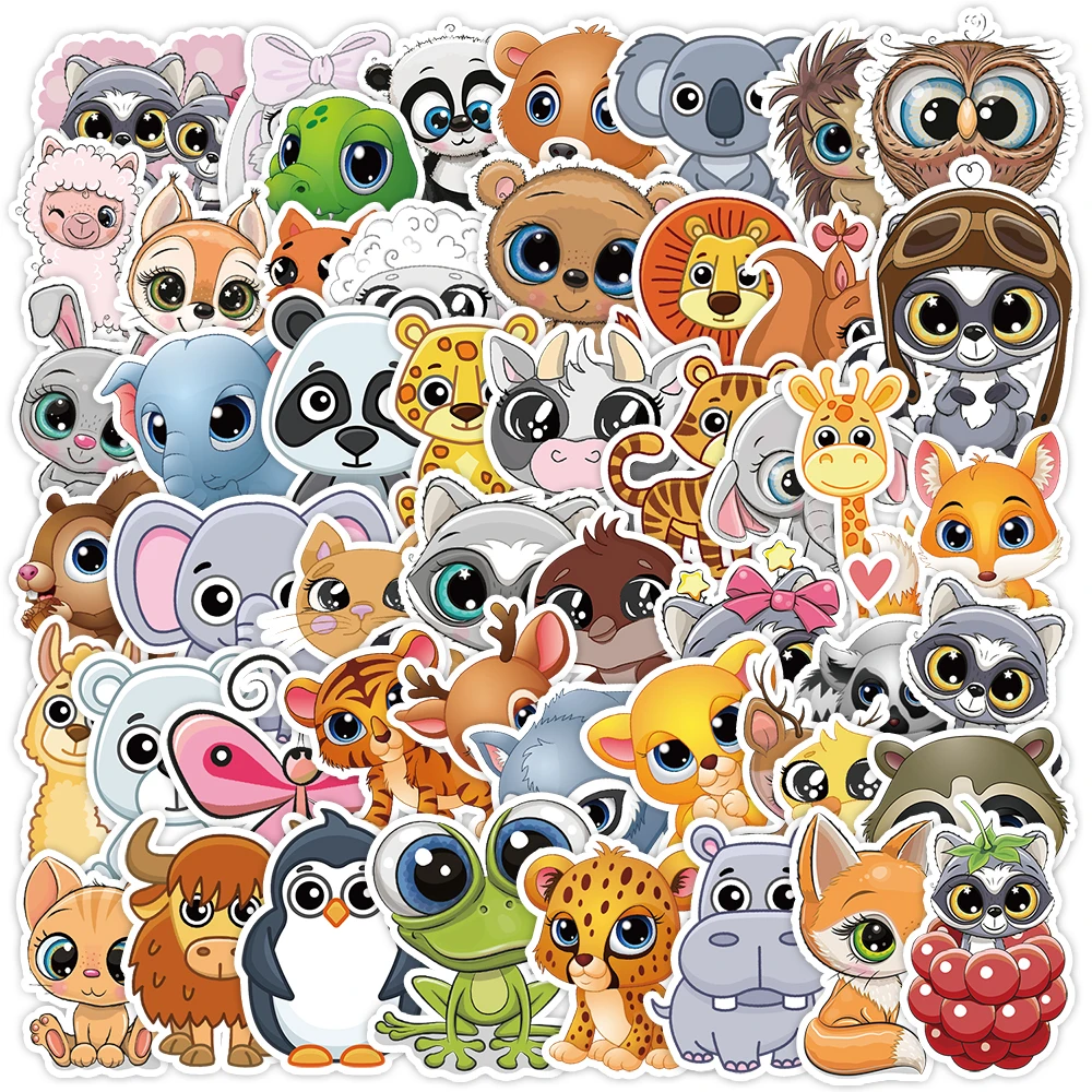 50/100/150/200 stücke Cartoon Großen Augen Tier Graffiti Aufkleber Dekorative Gitarre Notebook Gepäck DIY Schreibwaren Aufkleber