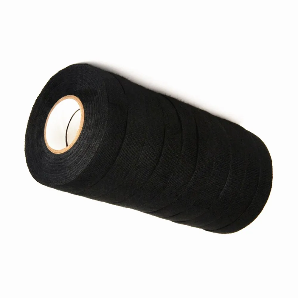 

Qty 10 Black 19mmX15m Vehicle Wiring Harness Tape Automotive Universal Flannel Cloth Tape