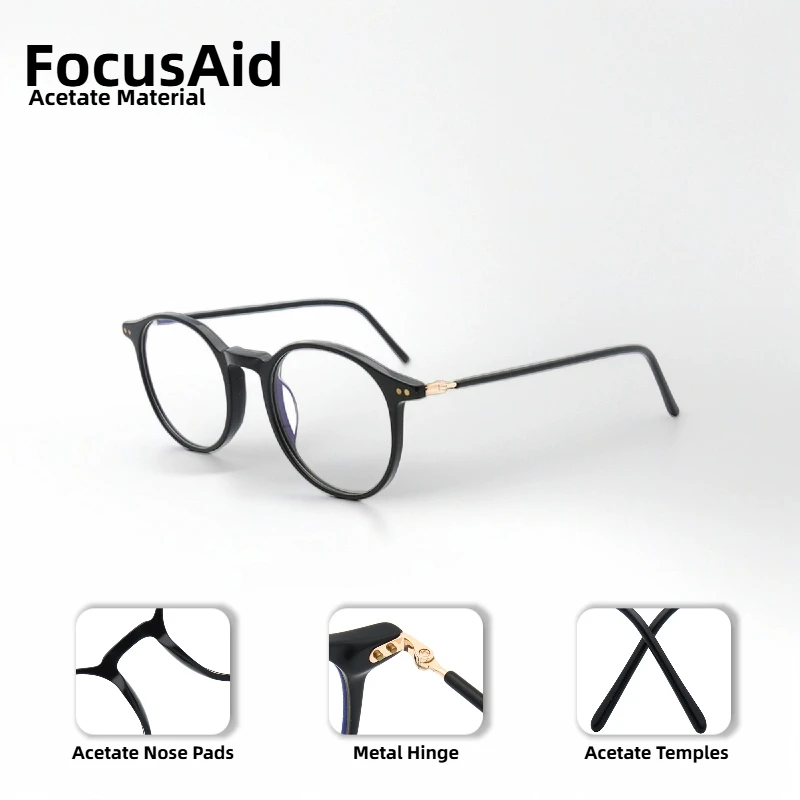 

Vintage Fashion Women's Classic Optical Glasses Oval Acetate Frame Men's Luxury Brand Designer Glasses Clear Lenses With Box