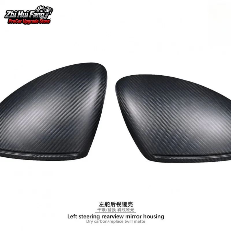 

Suitable for 18-UP Cayenne 9Y0 Fiber Rearview Mirror Cover Dry Carbon Replacement Left-Hand Drive Twill Matte