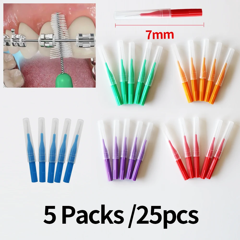 5Pcs Interdental Brush  Tooth Flossing Head  Hygiene Flosser Toothpick Cleaners