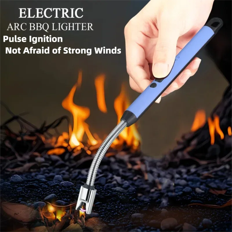 

Зажигалка с USB-дуговой зарядкой, 360° ° Вращение, портативный импульсный воспламенитель, ароматерапевтическая свеча, многофункциональная зажигалка