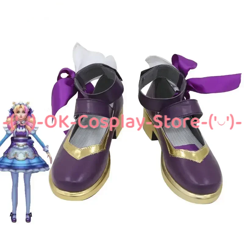 

Game LOL Gwen Cosplay Shoes Halloween Carnival Boots PU Leather Shoes Cosplay Props Custom Made