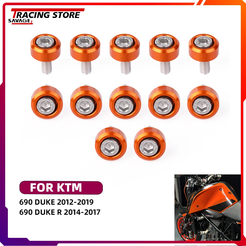

12pcs Front Mudguard Frame Fairing Left Right Side Cover Screws For 690 Duke R 690Duke Bolts Motorcycle Accessories Orange 2017