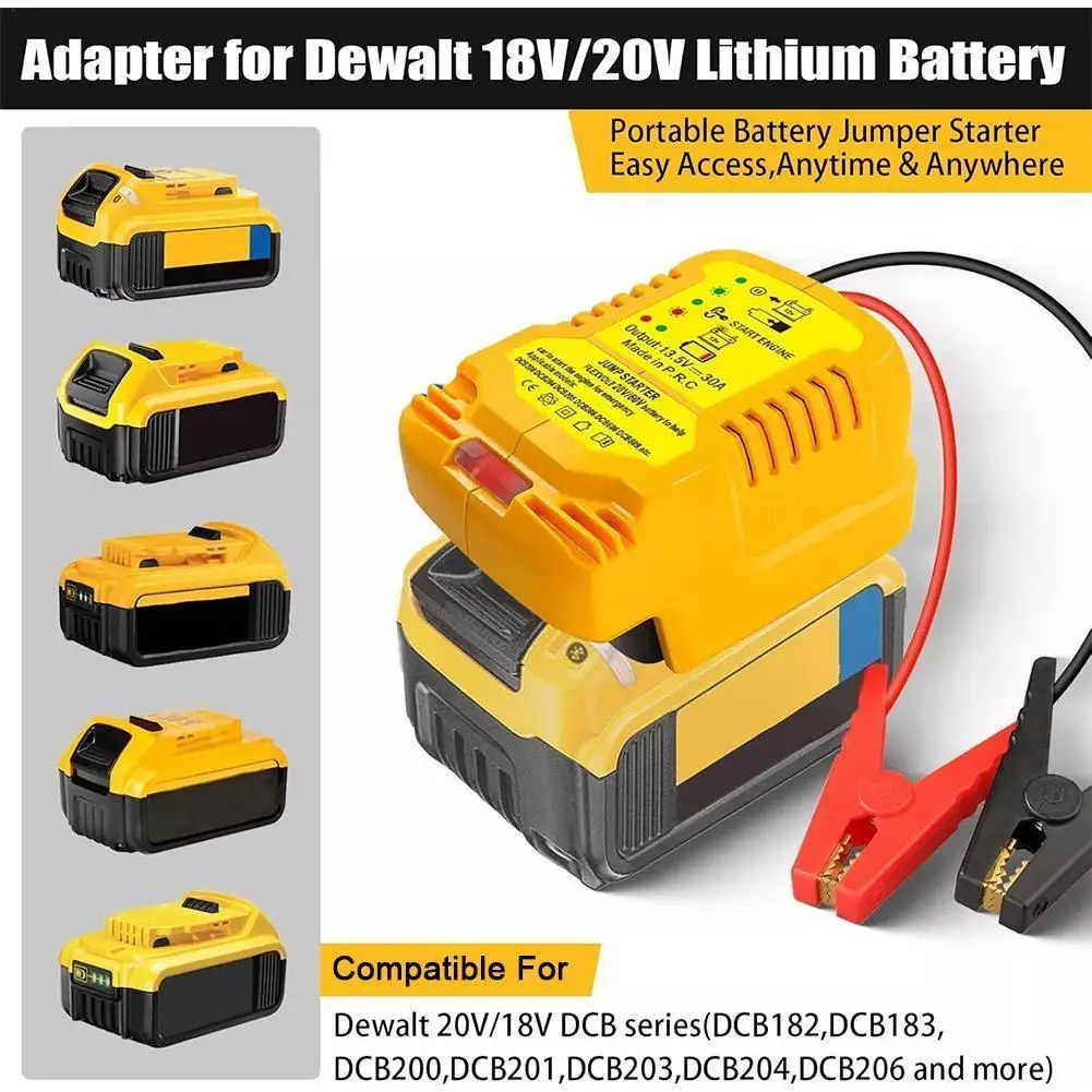 18-20V Automotive Emergency Fire Starter 11AWG Auto Lithium Battery Jumper Assist Starting Car Tools For Makita/Devitt/Mivochi