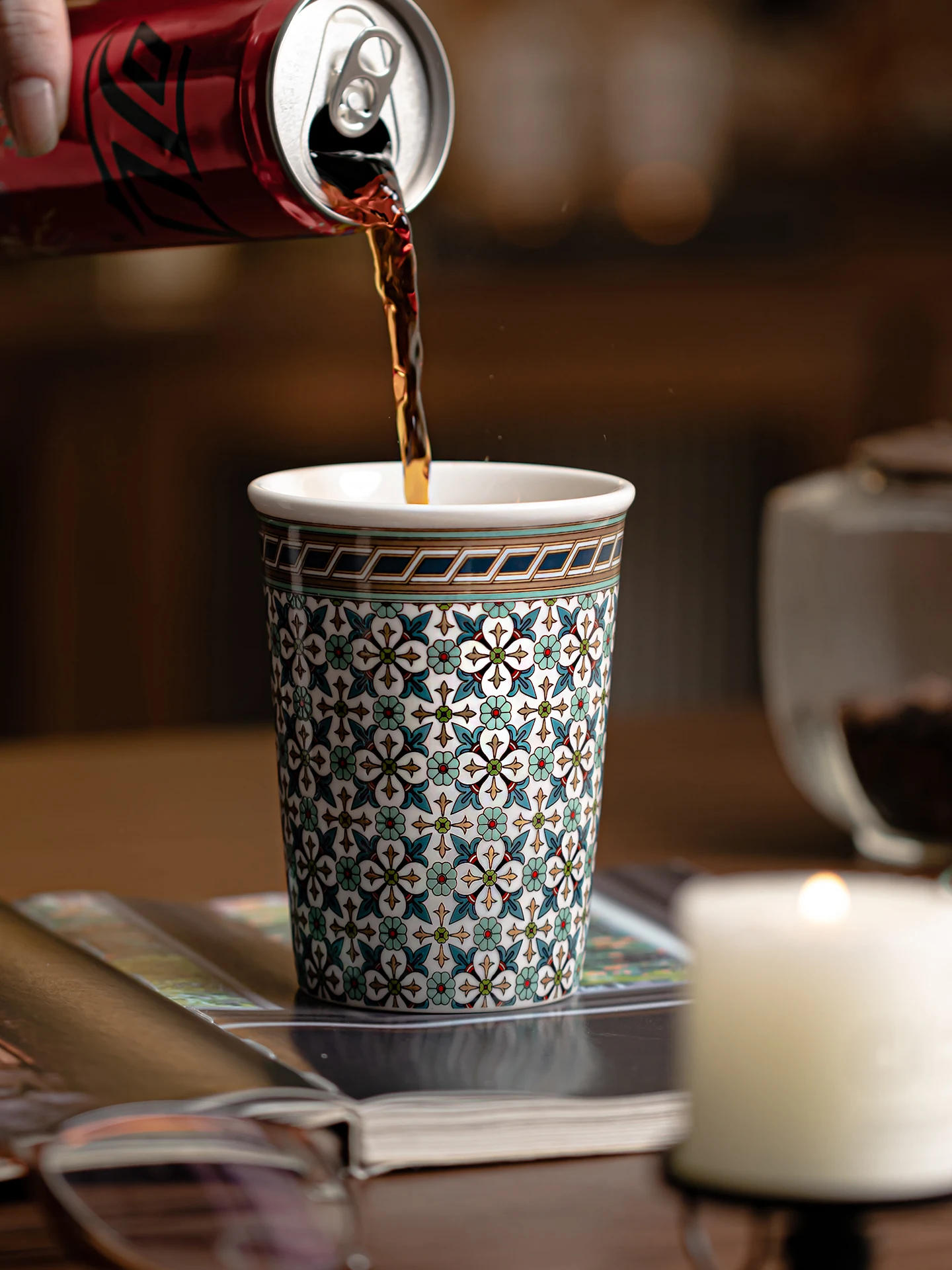 Retro Ceramic Coffee Cup Good Looking Owner Cup Cola Cup Water Cup Cold Drink Cup Home Use Mug Vintage Style Unisex Cup