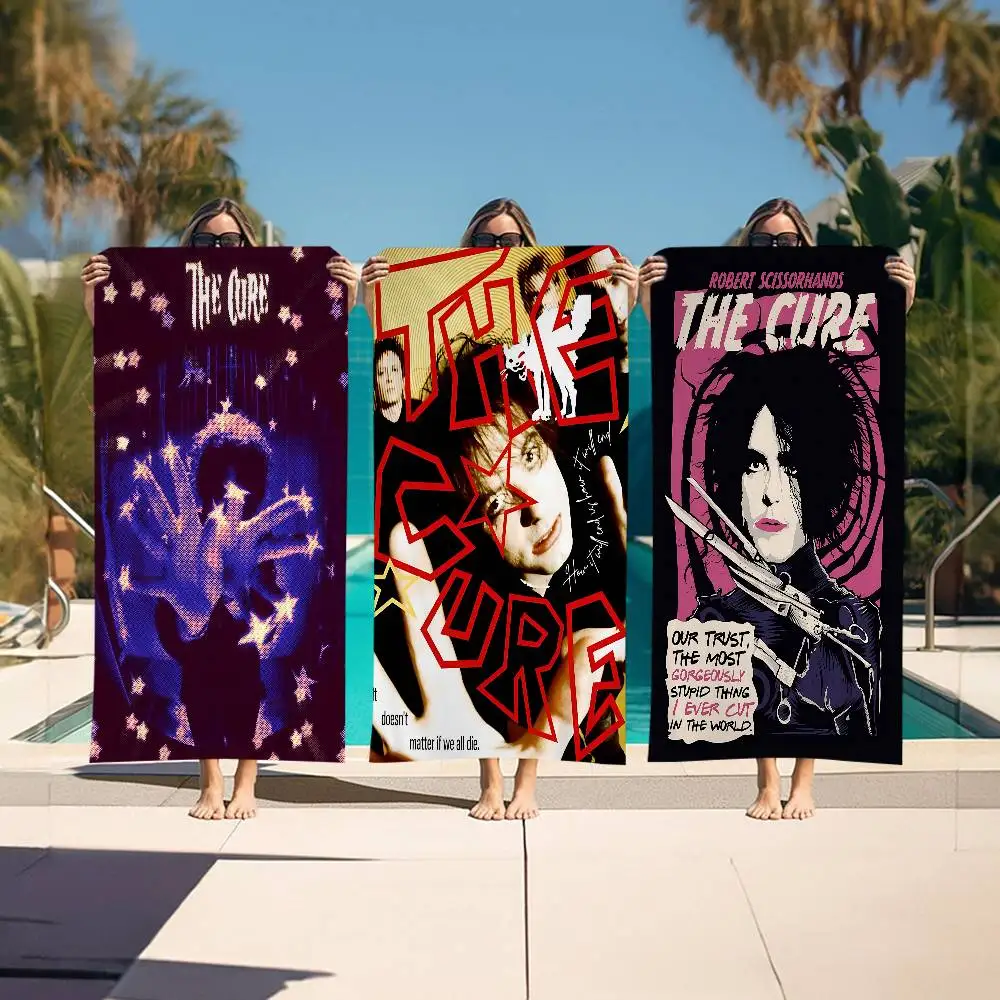 Rock Band The Cure Microfiber Printed Beach Towel Mountain Climbing Yoga Beach Swimming Running Absorbent Soft Towel