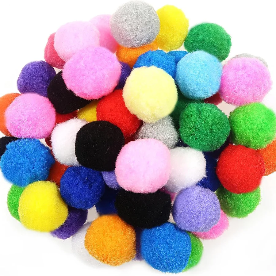 105/205Pcs 3cm Durable Plush Pet Training Balls, Colorful Soft Interactive Chew Toys For Cats And Small Dogs, Exercise ZSYY