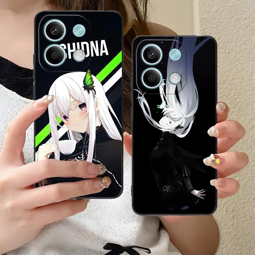 ReZero Echidna Mobile Phone Case for Xiaomi Redmi 14 13 12 A5 3 2 1 C Plus 4G 5G Colour Printing Cover Pretty Luxury Cellphones