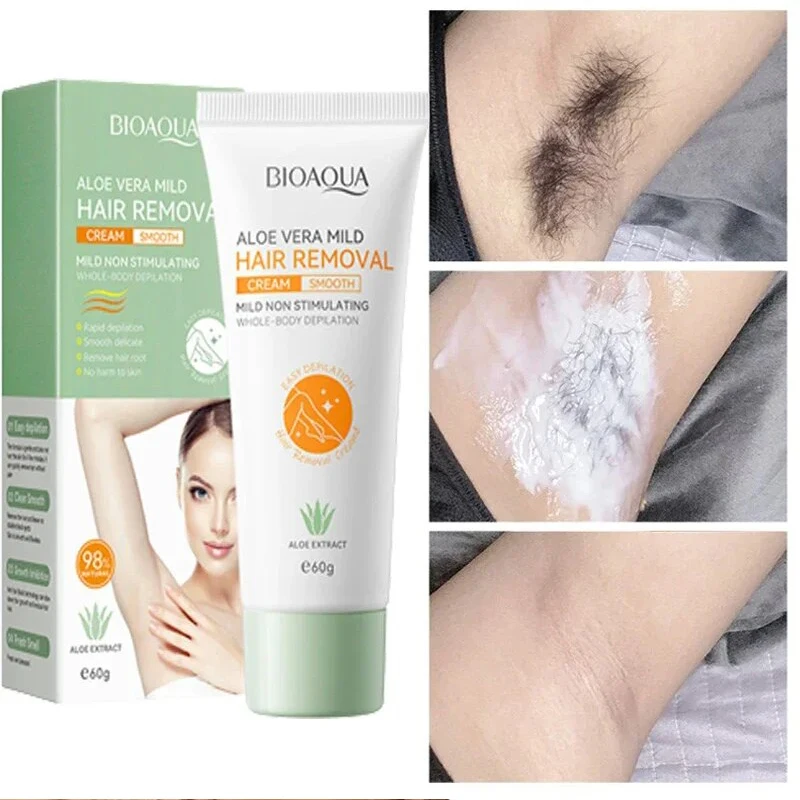 Aloe Vera Mild Fast Hair Removal Cream Painless Hair Growth Inhibitor Arm Armpit Legs Permanent Depilatory Beauty Health Care