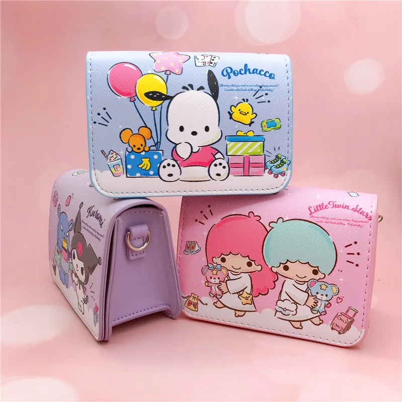 Hello Kitty Portemonnees en Handtassen Sanrio Crossbody Cases My Melody Messenger Bag Bedrukt Kuromi Pouch Cinnamoroll Mini Bag Portemonnee