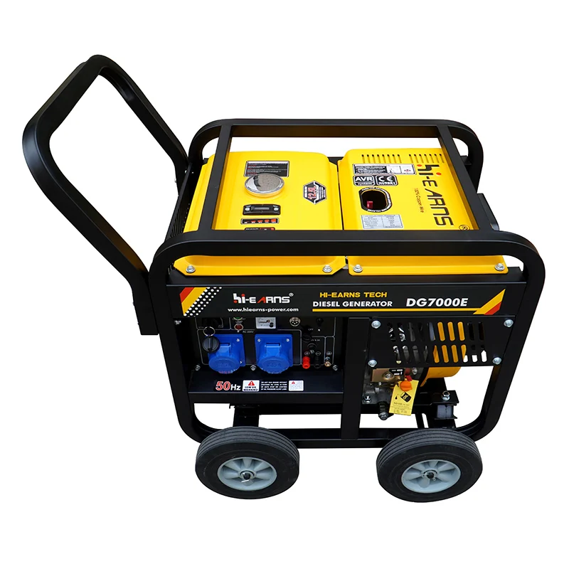 50Hz 220V  5.5kw Diesel Generator DG7000E Open Frame with Diesel Engine HR188F Model and ATS Interface