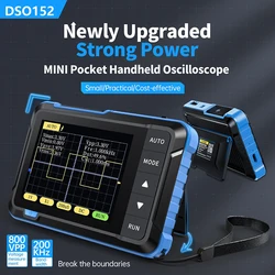 FNIRSI DSO152 Mini Handheld Digital Oscilloscope 2023 Latest Version 2.5MSa/s 200KHz Analog Bandwidth 800 VPP with PWM Output