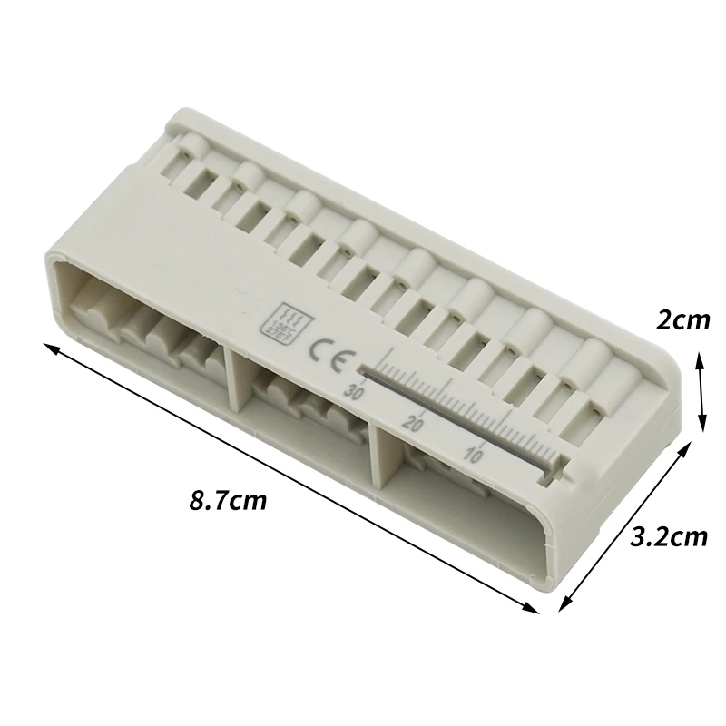 Dental Mini Endodontic File Measuring Block Holder Plastic Endo Files Ruler Organizer Dentist Instrument