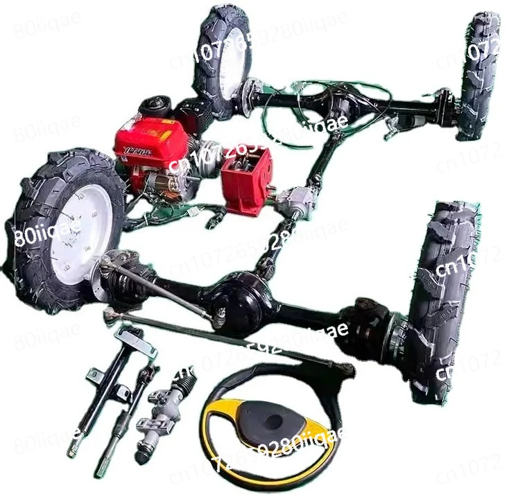 4X4 4wd Autonomous Tractor Tire Electric Unicycle Wheel Hub Motor Differential Rear Full Set Shaft