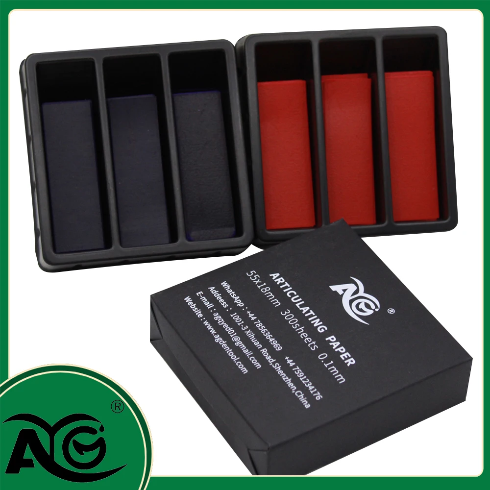 AG 300 Sheet Dental Articulating Paper Strips Red/Blue Dental Lab Instrument Teeth Whitening as Dentist Tools 55*18mm