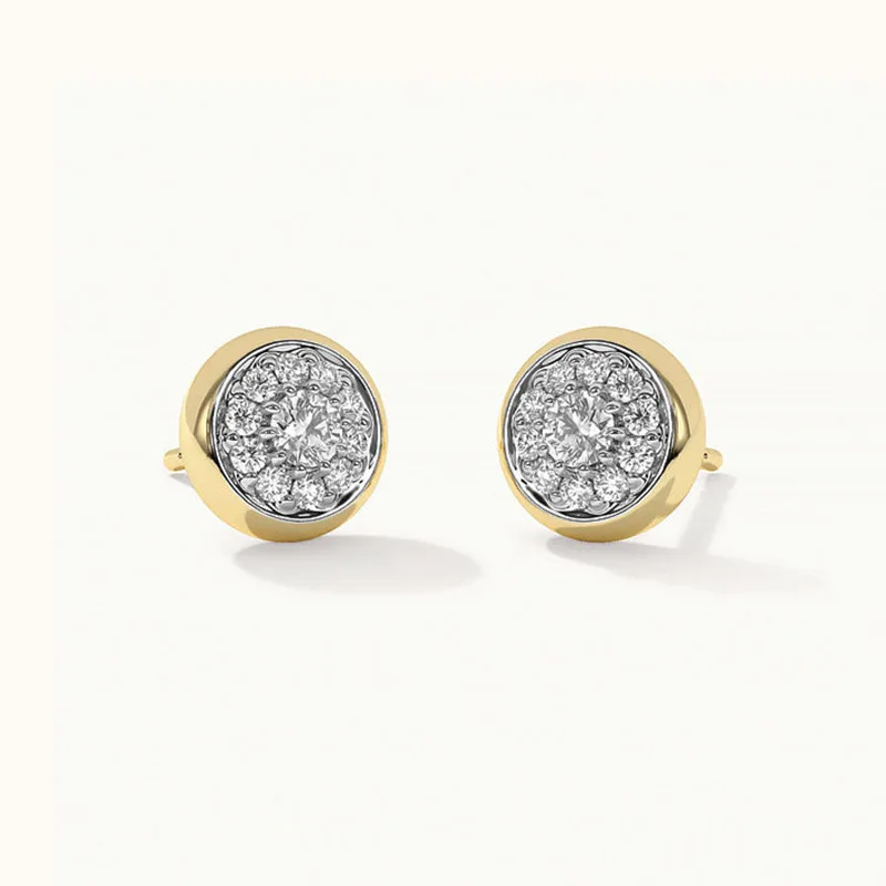 

Jenny&dave Jewelry Earrings Women's Earrings Ear Cuffs S925 Pure Silver Simple Zircon Round Earrings