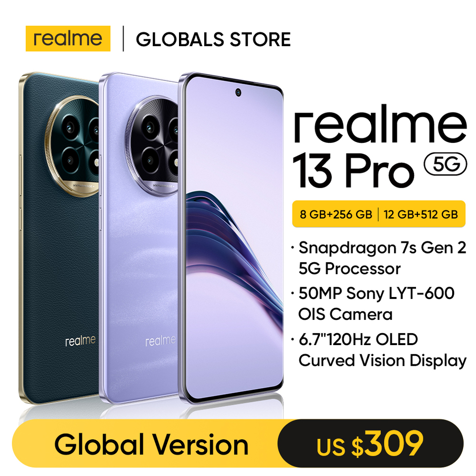  realme 13 Pro 5G Smartphone with Google Play Snapdragon 7s Gen 2 Processor 50MP Sony OIS Camera 45W Charger NFC（Free Case） 