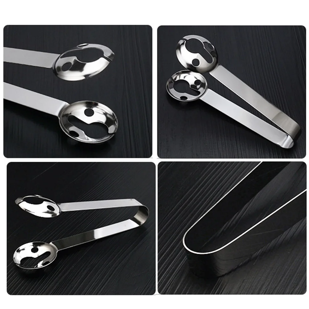 

2 Pcs Bag Clip Heat Resistant Strainer Spoon Small Tools Fruit Squeezer Stainless Steel Tea Tongs Kitchen Bar Utensils Easy