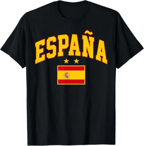 Retro Spanische Flagge Spanien Shirt Vintage España Jungen & Mädchen T-Shirt Y2k 2 Sterne Fußball Champions Espana Fußballmannschaft Spruch-T-Shirt – Detail 17