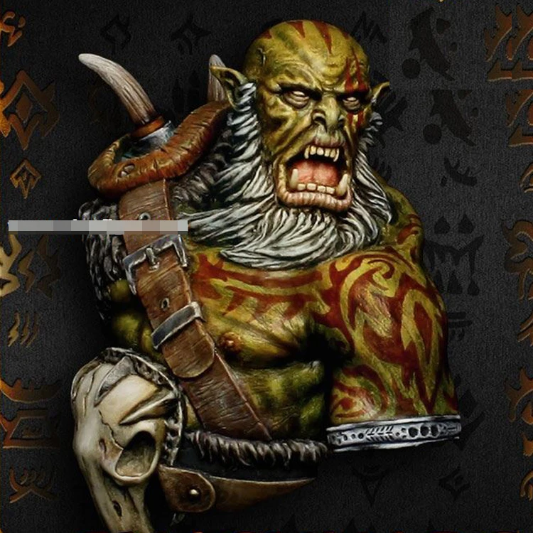 1/9 Orc General Ghashnarg, Resin Model Bust GK, Unassembled and unpainted kit