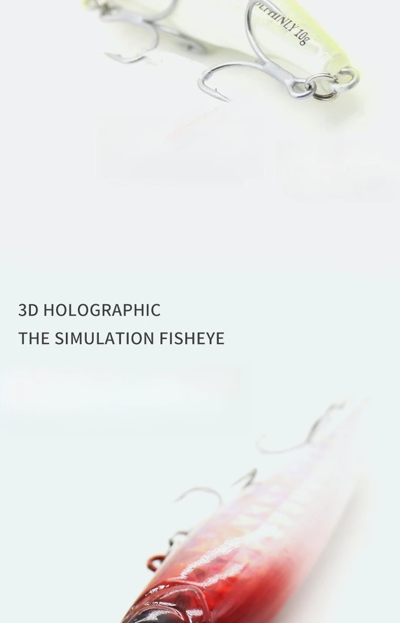 1 Stück Schwimmender Bleistiftköder, Oberflächenköder 10g, 9,1cm Jigging Bio-Mimetischer Köder für Weitwurf-Angeln Praktisches Angelzubehör – Detail 12