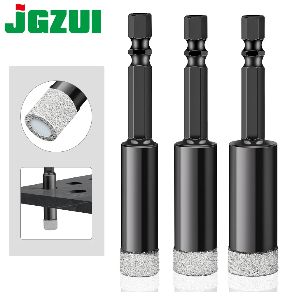 Hexagonal Shank Diamond Drill Bit Dry Vacuum Brazed Drilling Core Bits Sets Diamond Angle Grinder Bit Tile Cutter Hole Saw Tools